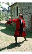 Redingote Pirate Noire et Rouge
